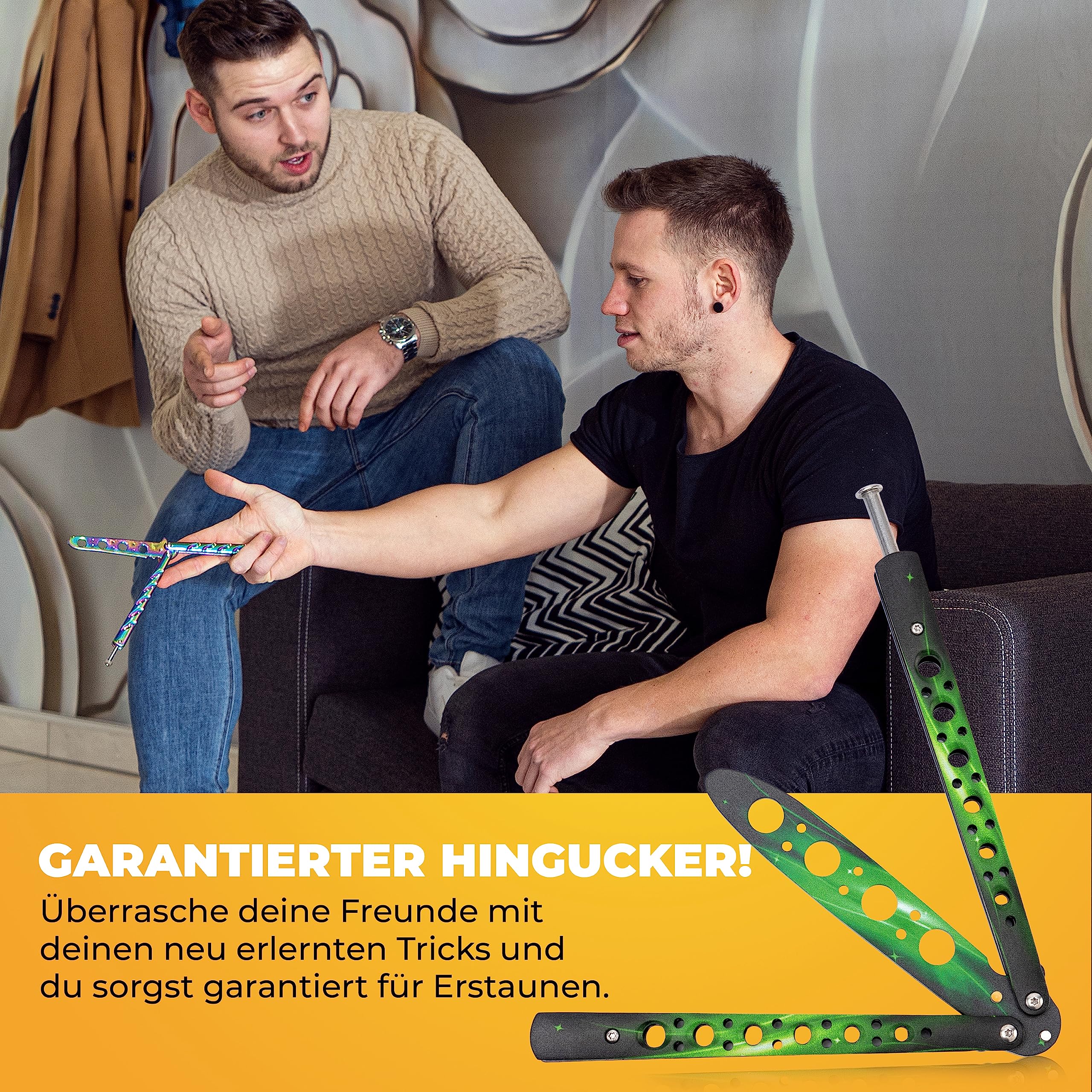 Gamma Butterfly Trainer Balisong Cuchillo Entrenamiento Hoja Roma para Trucos