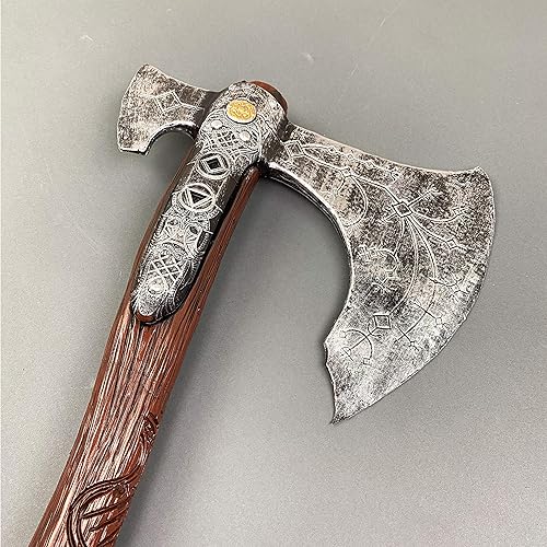 Miniatura 6 de Otakumod Fantasy Axe Kratos Leviathan Foam Axe Props Réplica. para colección, regalo, cosplay en espectáculo de anime y al aire libre marrón Fair