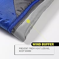 Vista 8 de Sacos de dormir de invierno de 0 grados para adultos camping (15.87 oz/m²) - Rango de temperatura (5F–32F) saco de compresión impermeable portátil