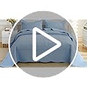 MarCielo 3-Piece 100% Cotton Oversized Bedspread Lightweight Quilt Coverlet Embroidery Farmhouse Bedding Set T0 (Light Blue, Oversized King (118"x106"))