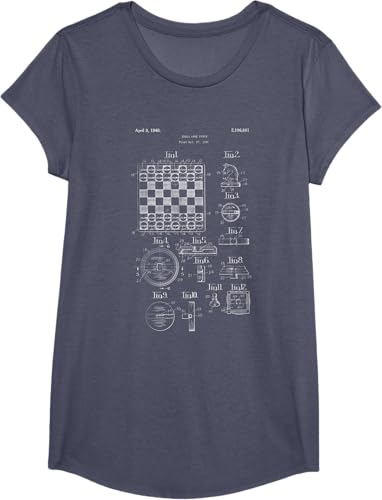 Miniatura 21 de clásico tablero de ajedrez conjunto camisa – Viejo Juego Knight peón Queen, mujer S, Jaspeado oscuro Negro,Azul Marino,Asfalto,Azul