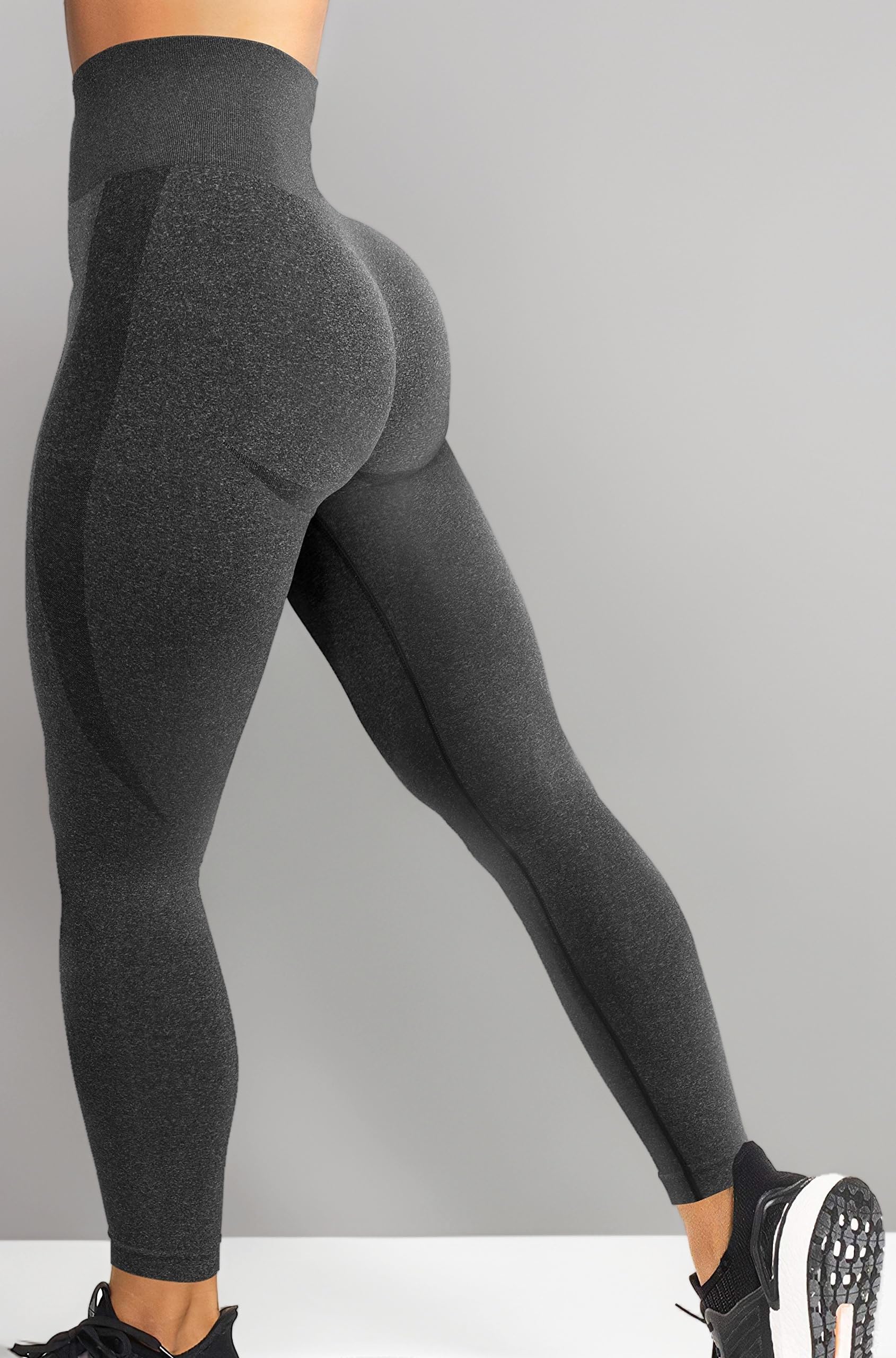 Women High Waist Workout Gym Smile Contour Seamless Leggings Yoga Pants Tights