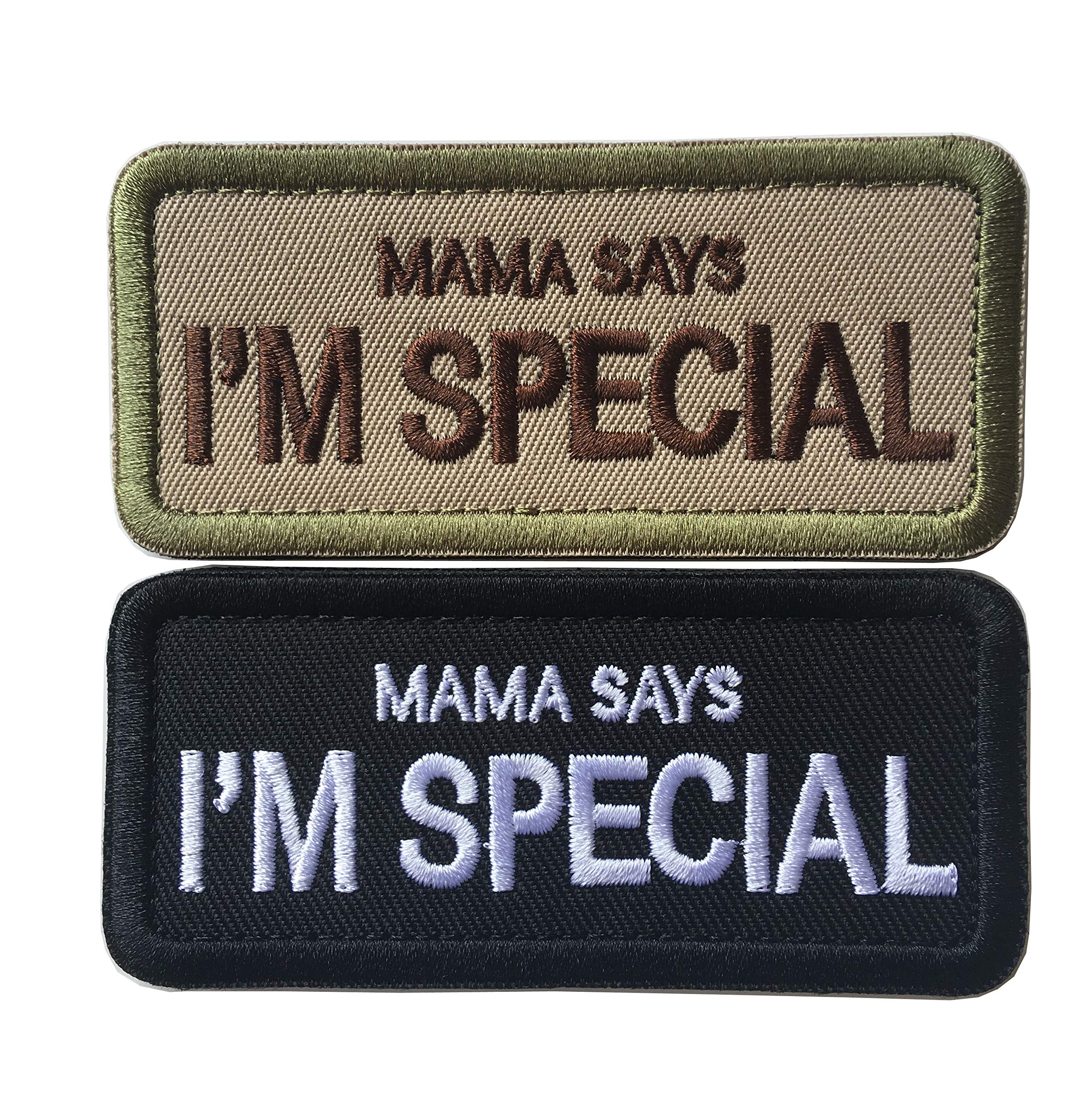 Mama Says I'm Special Tactical Military Embroidered Hook & Loop Patch (Bundle 2 Pieces)