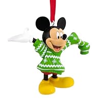 Hallmark Mickey Mouse and Oversized Jumper Ornament, Disney Tree Decoration, Disney Hanging Ornament, Christmas Hanging Ornament, Gifts for Christmas