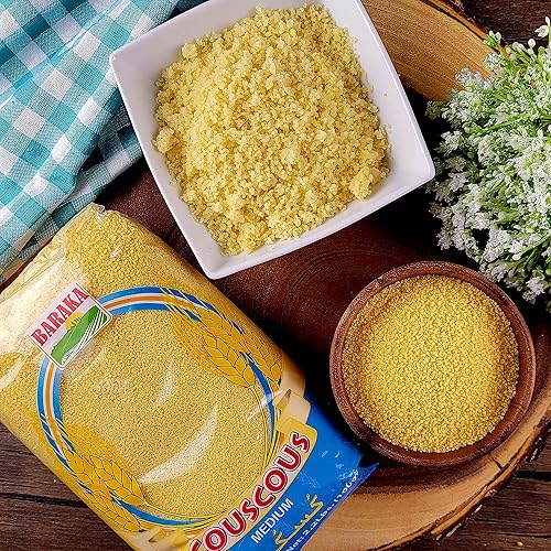 Miniatura 2 de Baraka Cuscús marroquí original de alta calidad, 100% natural, vegano, grano de trigo entero antiguo fino sin OMG, fabricado en Marruecos, sin