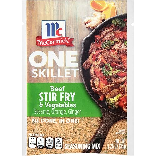 McCormick One Skillet - Mezcla de condimentos de carne de res y verduras 125 onzas 12 unidades paquete de 1