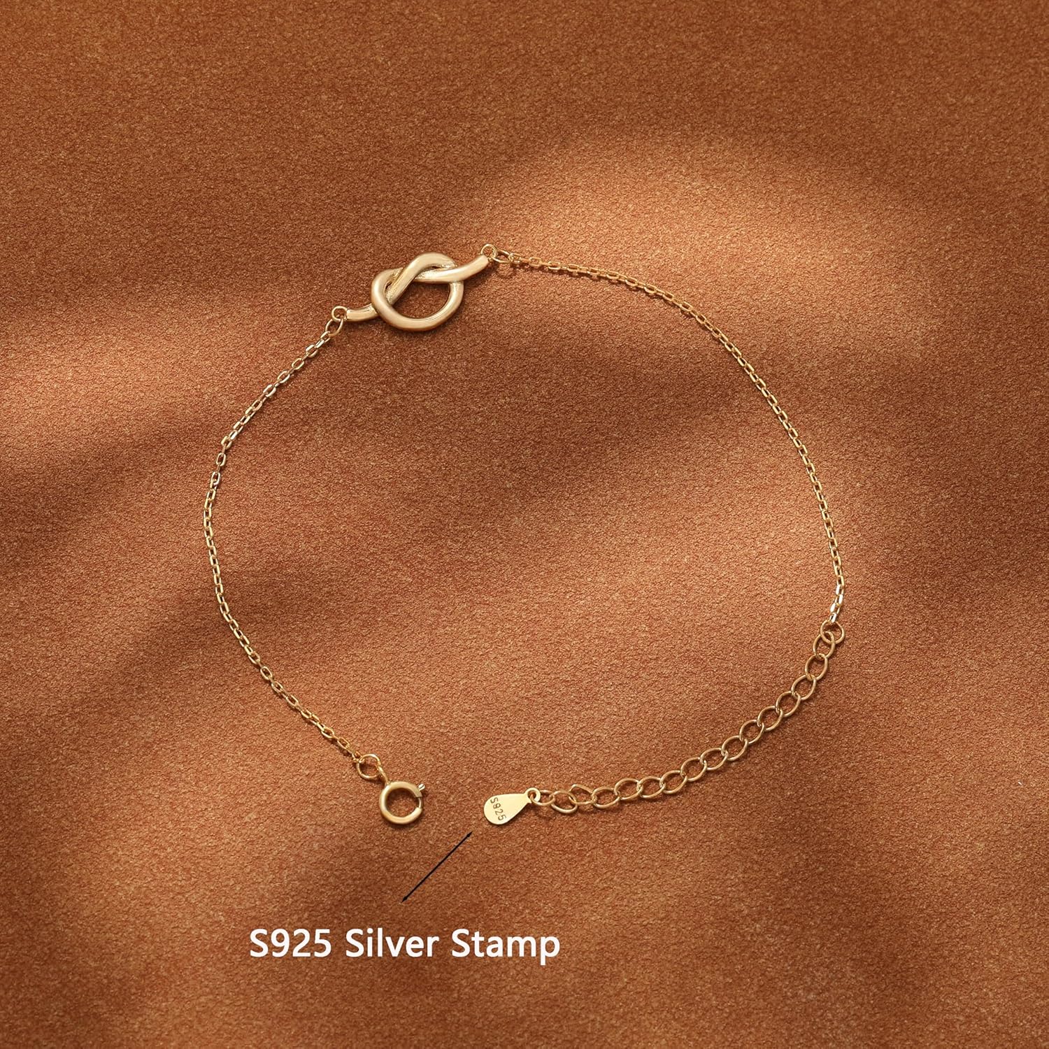 Love Knot Heart Bracelet for Women 925 Sterling Silver Mother Daughter Friendship Bracelets 14K Gold Plated Valentines Bracelets Jewelry Birthday Valentines Day Mothers Day Gifts - Image 5