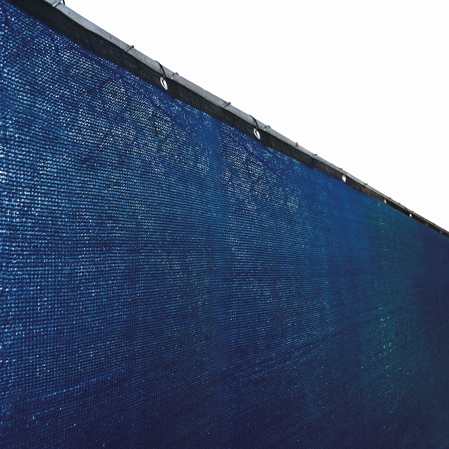 ALEKO Fence Privacy Screen Fabric | Outdoor Backyard Fencing Mesh | Windscreen Shade Cover Mesh Fabric with Grommets | 5 x 50 Feet Blue | PLK0550BLUE