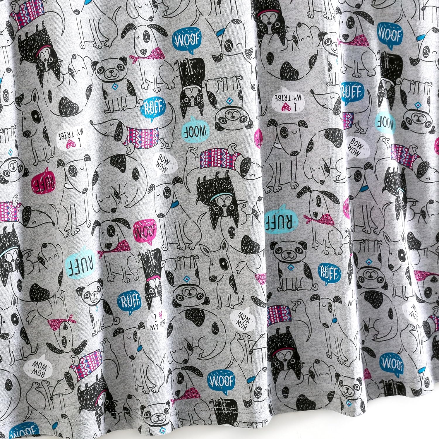 Inadays Women's Cotton Nightgown Sleepwear Short Sleeves Nightshirt Casual Print Sleepdress Loose Comfy Pajama - Image 6