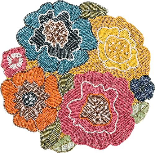 Manteles individuales con cuentas para mesa de comedor, manteles individuales de cuentas de 13 pulgadas para decoración de granja y decoración de