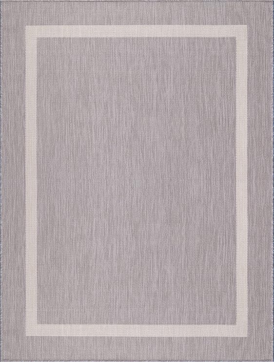 Lena Rug Modern Bordered Indoor Outdoor Area Rug Weather