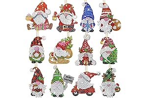 5D DIY Diamond Painting Keychain Kit Santa Gnomes