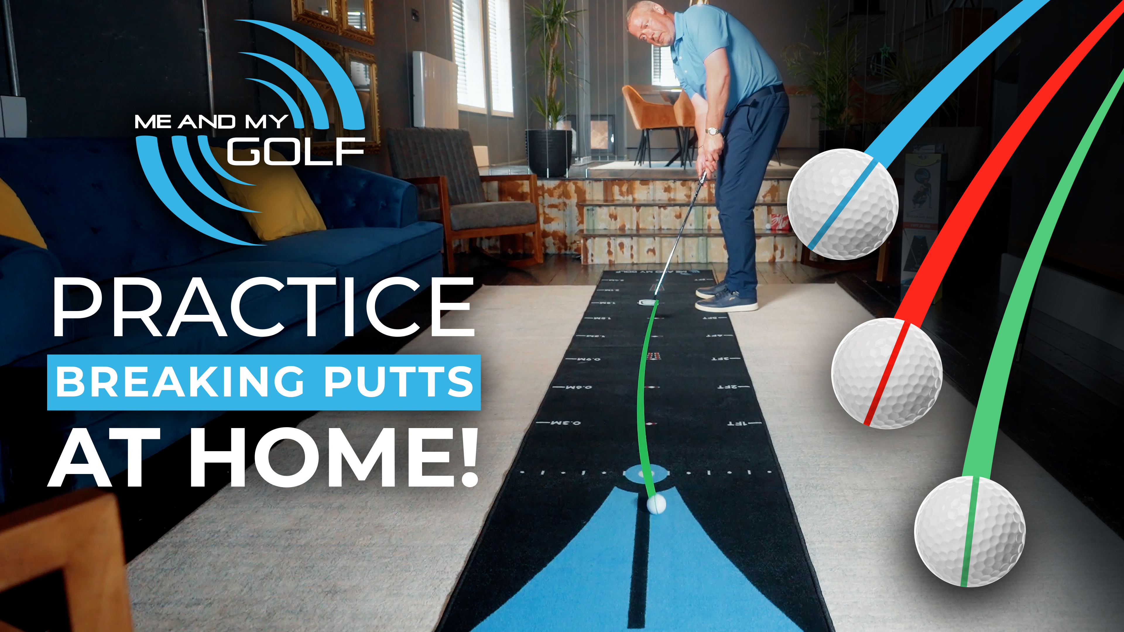 Amazon.com : ME AND MY GOLF Breaking Ball Putting Mat - Simulate