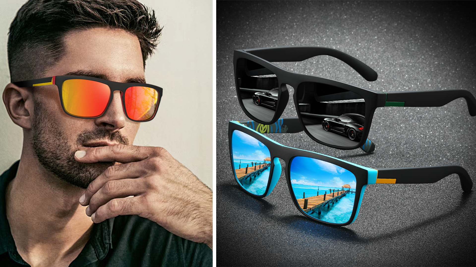 Occhiali Da Sole Polarizzati Regolabili Uomo – Lenti ND 9 Livelli, Protezione UV400, Design Rotondo Vintage