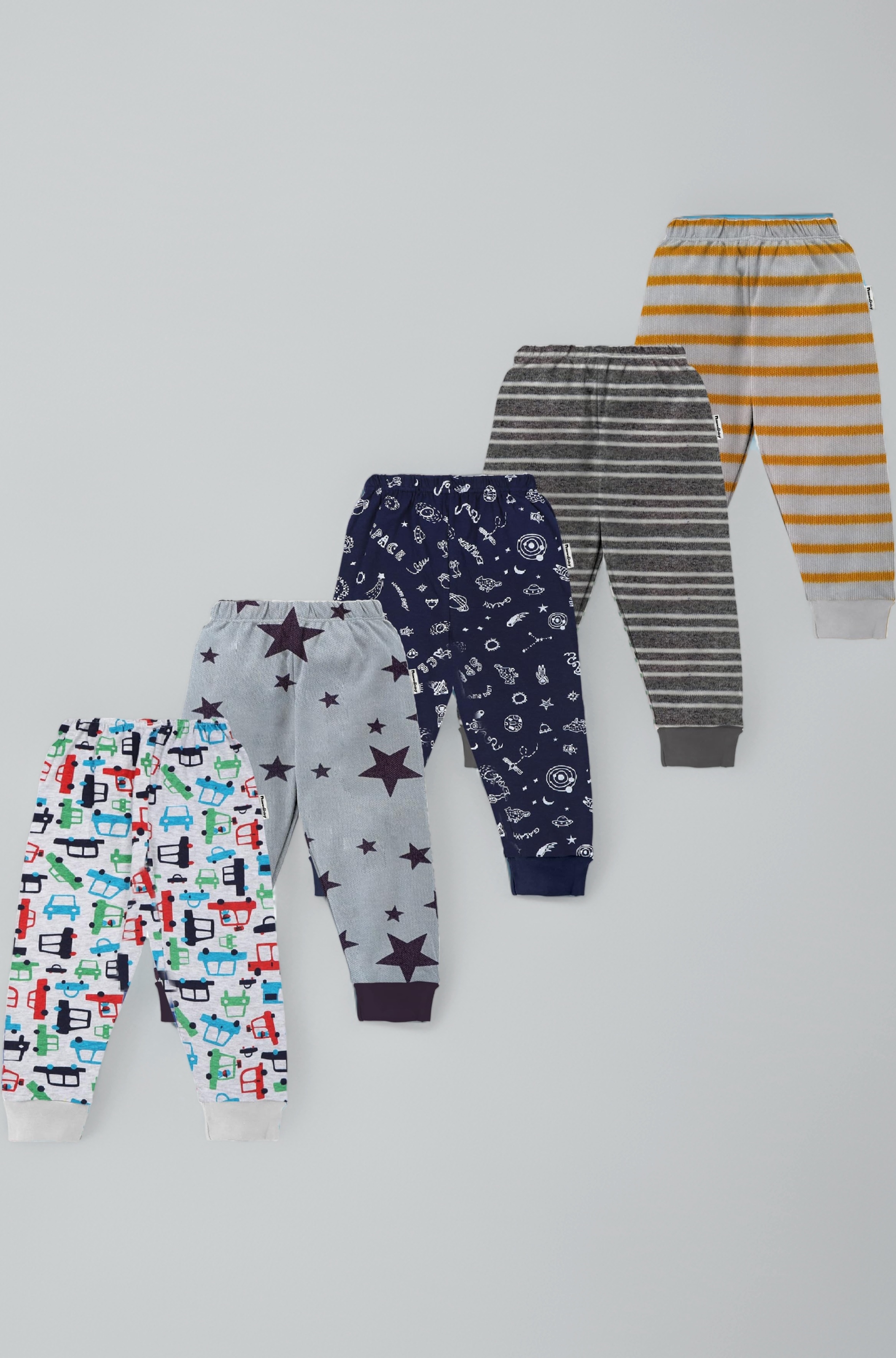 NammaBaby Cotton Pajama Pants with All Over Print for Boys and Girls (Multicolor Designs)(Regular Fit)(Pack of 5)