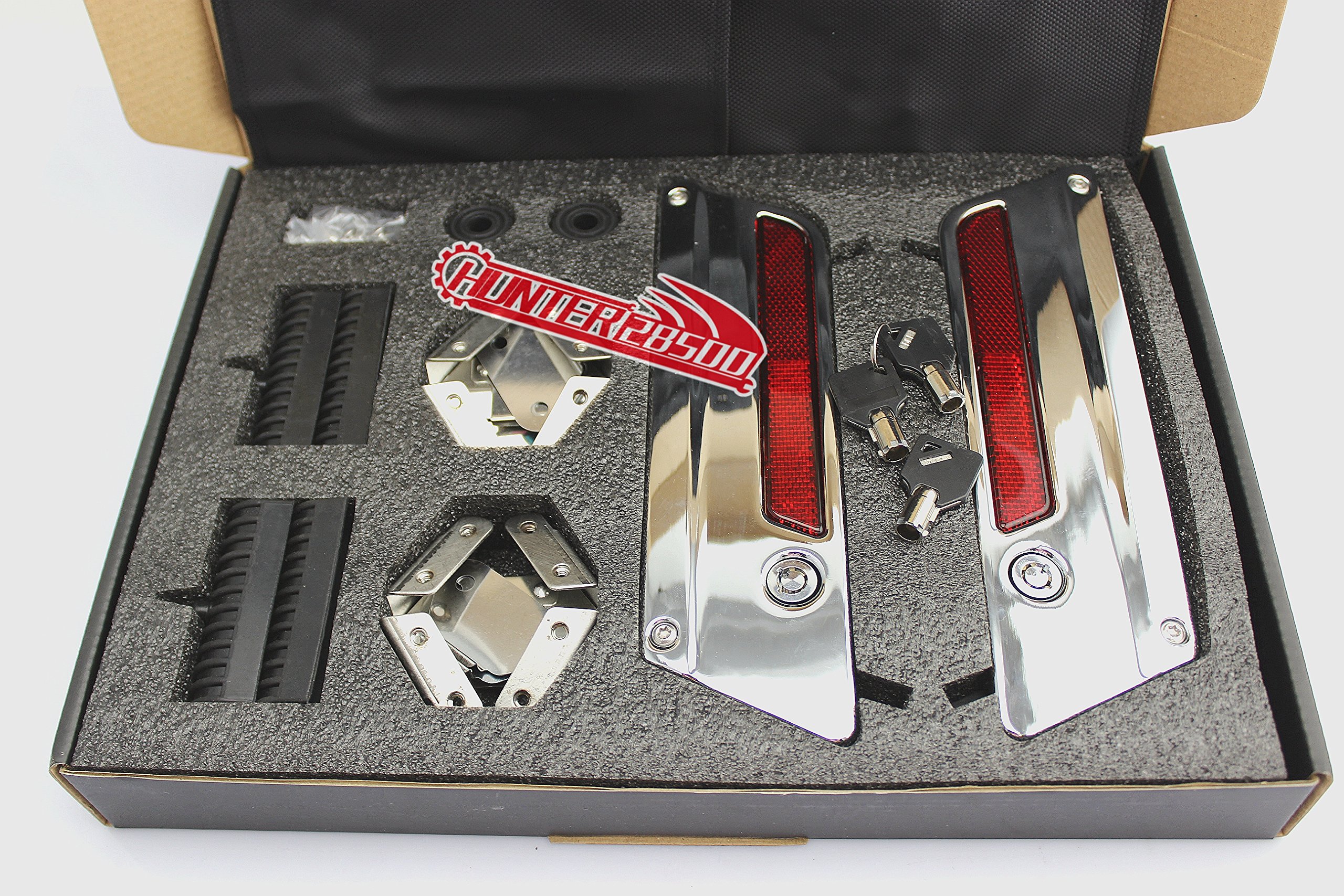 Hunter bike Hard Bags Saddlebag Latch Hardware Hinges Kit for Harley DavidsonTouring Models