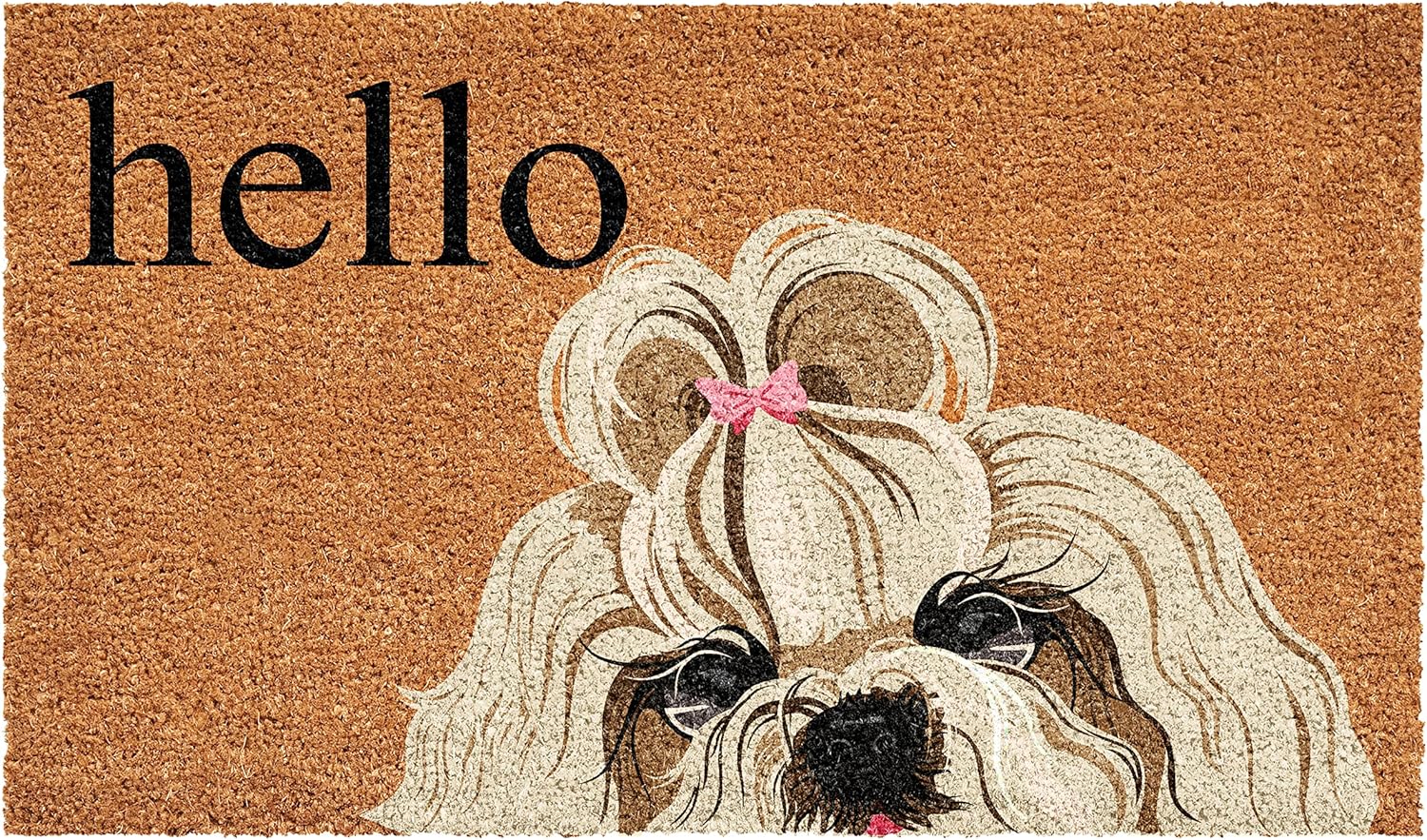 Calloway Mills Gold Shih Tzu Doormat (17" x 29")