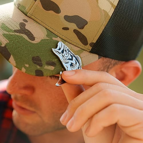 Miniatura 2 de Abrebotellas con clip para sombrero de pez lubino, accesorio para gorra de pescador, perfecto para aventuras de pesca y regalos