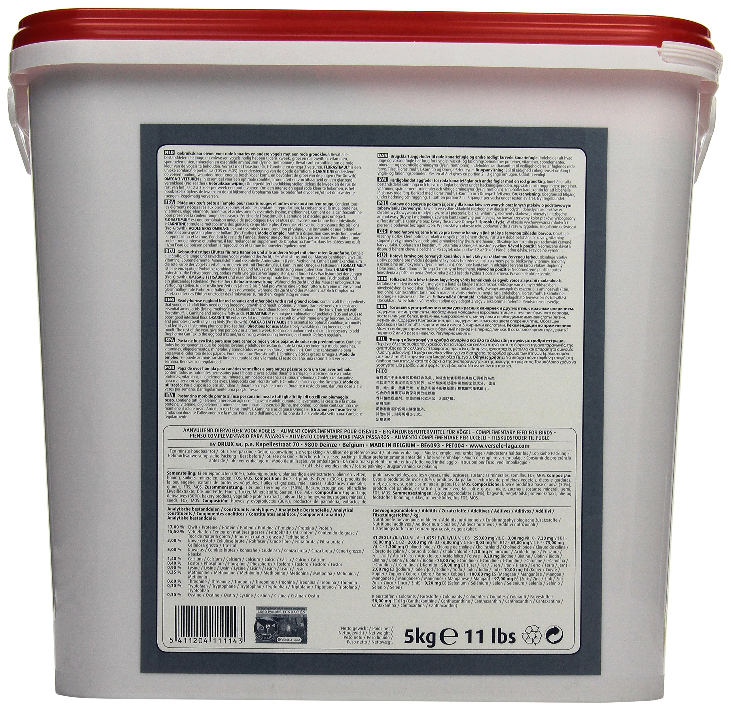 Animo Concept Nobby Orlux - Paté de Oro, 5 kg, Color Rojo