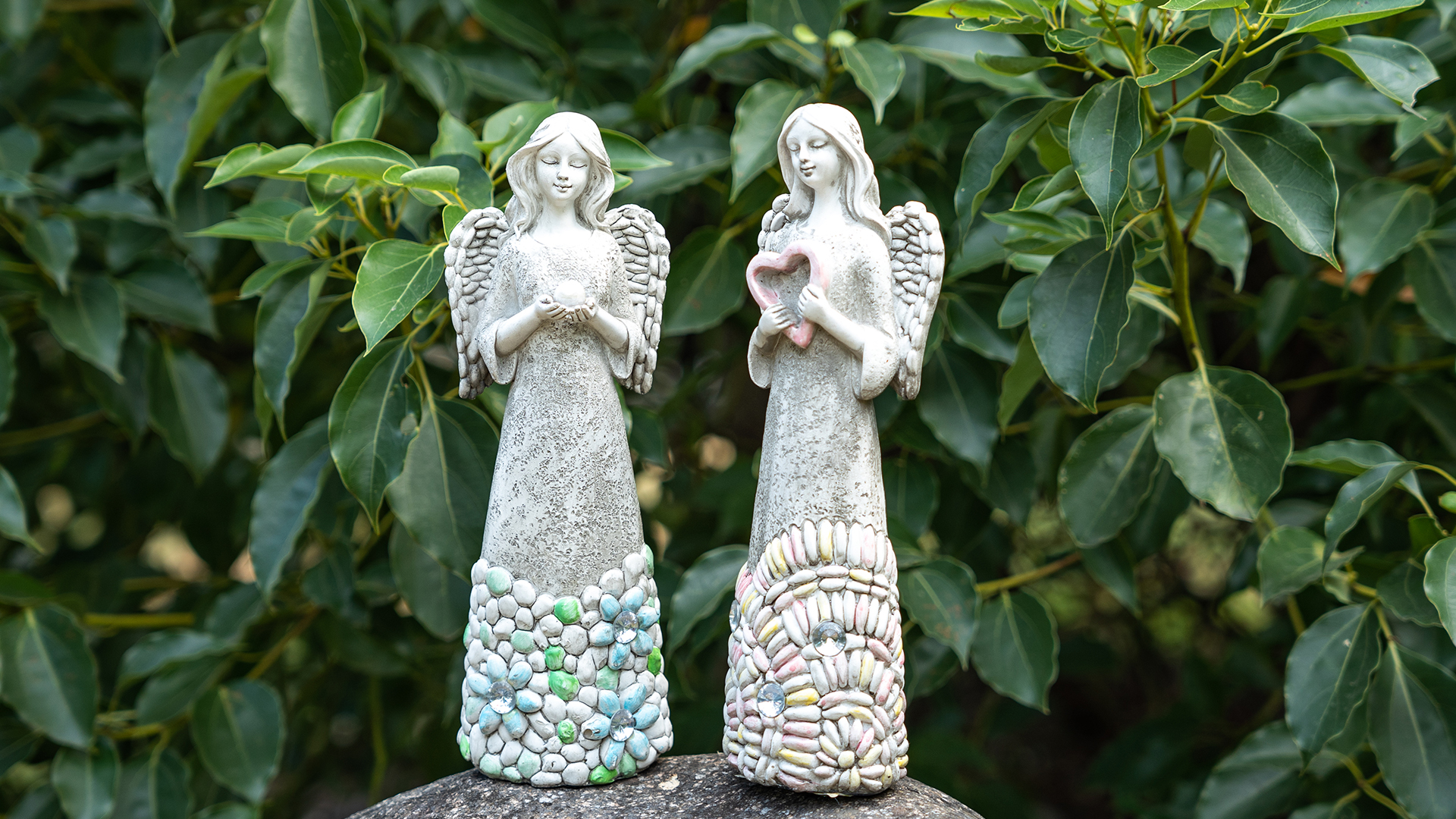 DUSVALLY 2 Pack Estatuas de Ángel 10 Pulgadas miniatura 7