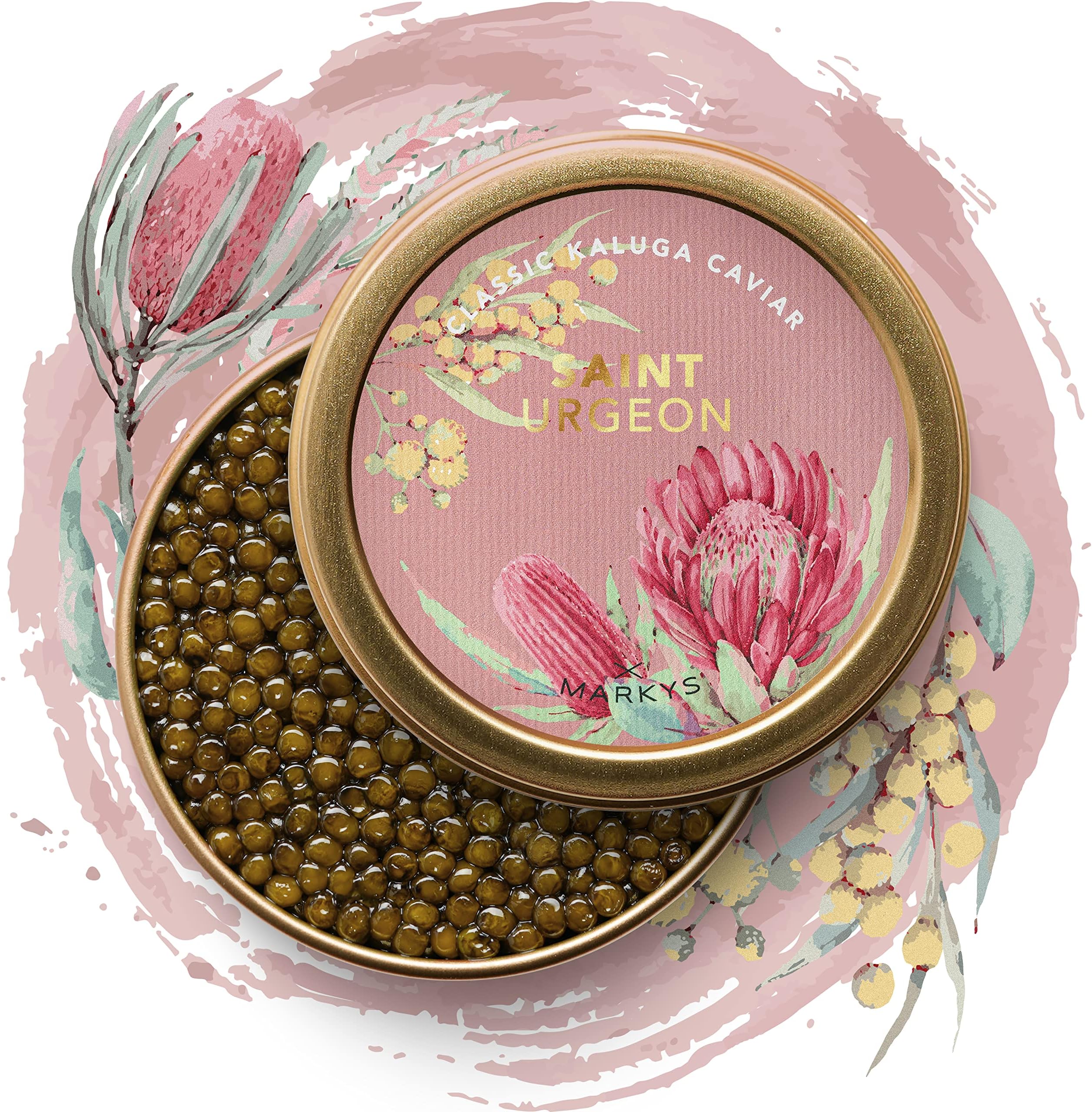 Amazon.com: MARKY'S Premium Kaluga Fusion Black Sturgeon Caviar – 3.5 ...