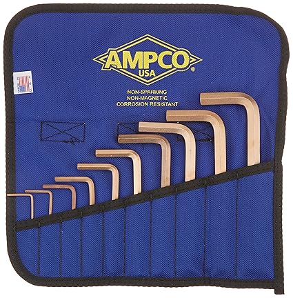 Ampco Safety Tools M-42M Hex Key, Non-Sparking, Non-Magnetic, Corrosion Resistant, Metric