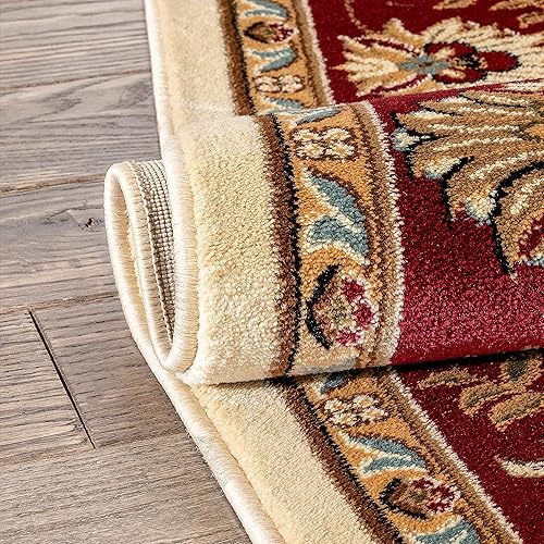 Miniatura 8 de Alfombra de área tradicional de estilo abbasi de tejido de calidad, Polipropileno, Ivory