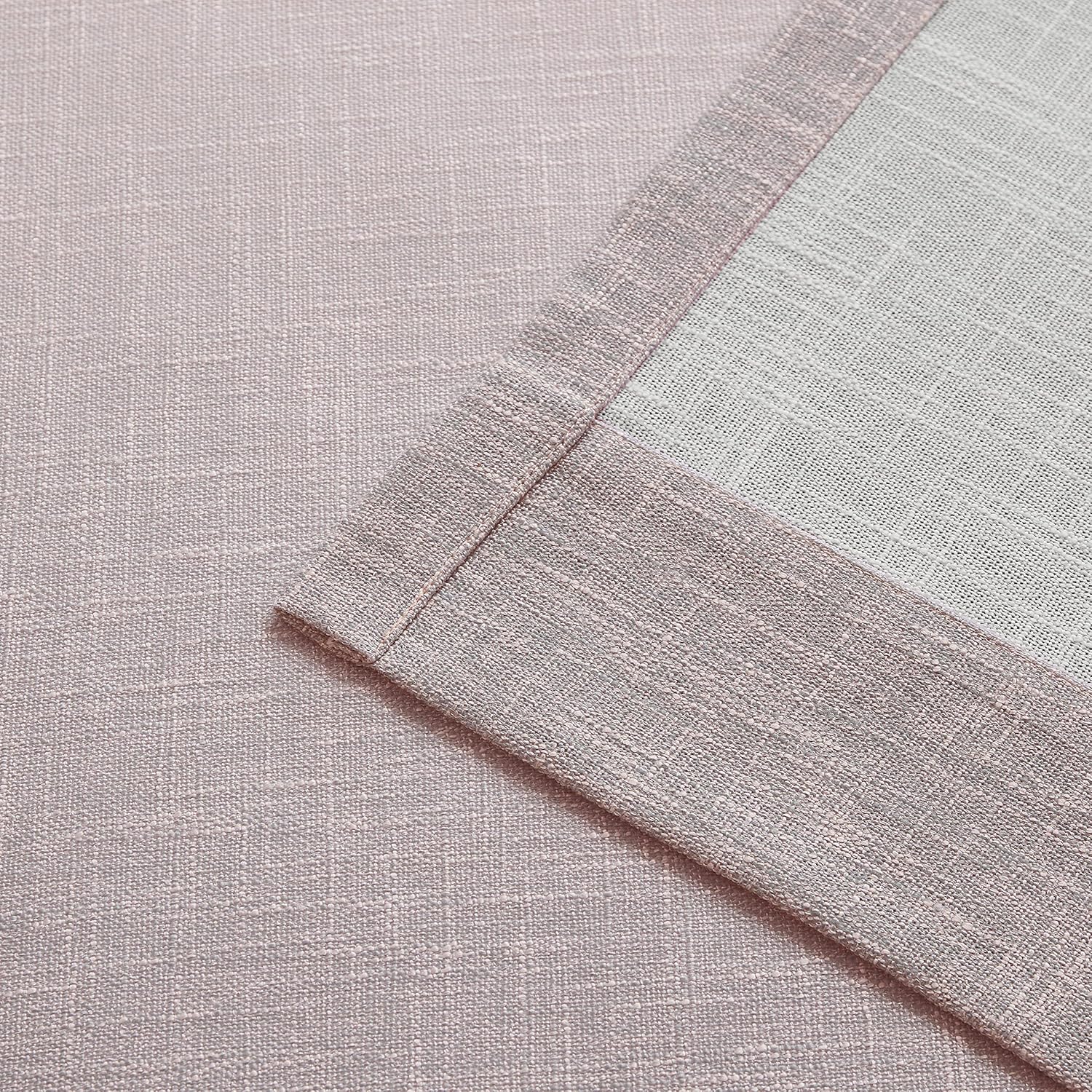 Central Park Pinch Pleated Ombre Semi Sheer Curtain 84 Inches Long Rayon Blend Window Treatment Sets with Backtab for Living Room Bedroom, Cream White to Pink, 40"x84"x2