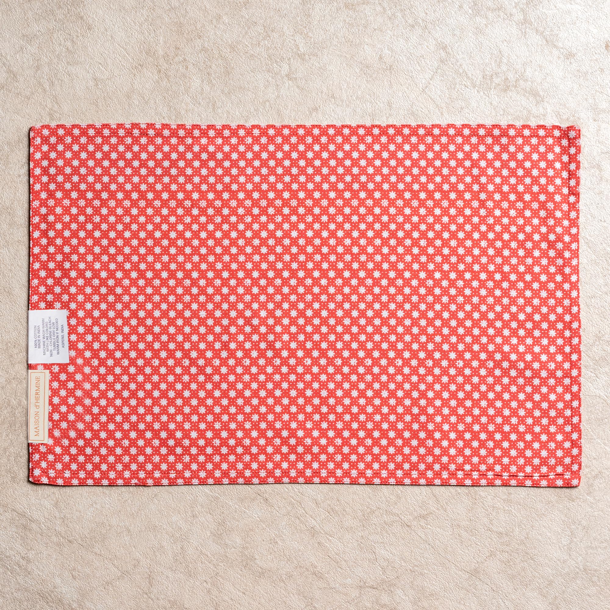 Maison d' Hermine Provence 100% algodón Juego de 4 manteles Individuales de Pascua para Mesa de Comedor | Cocina | Boda | Uso Diario | Cenas | Primavera/Verano (33 cm x 48 cm)