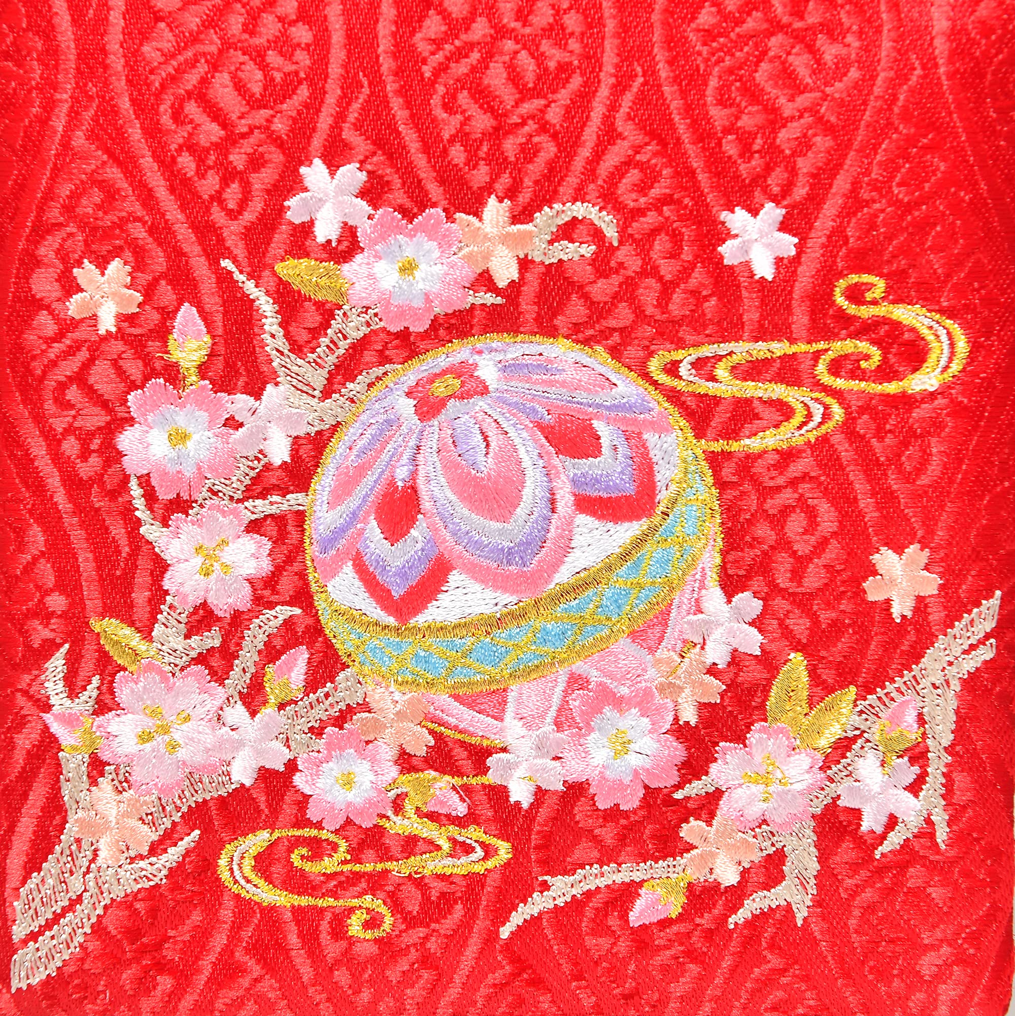 桜 刺繍 手鞠 和飾り ピンク 桜 手鞠 手毬 - 和飾り No35