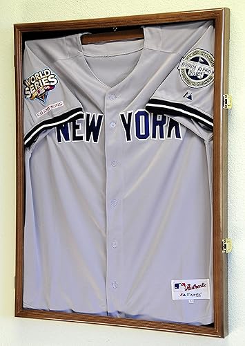 Miniatura 3 de Vitrina con marco de jersey de fútbol con 98% de protección UV, acabado cereza