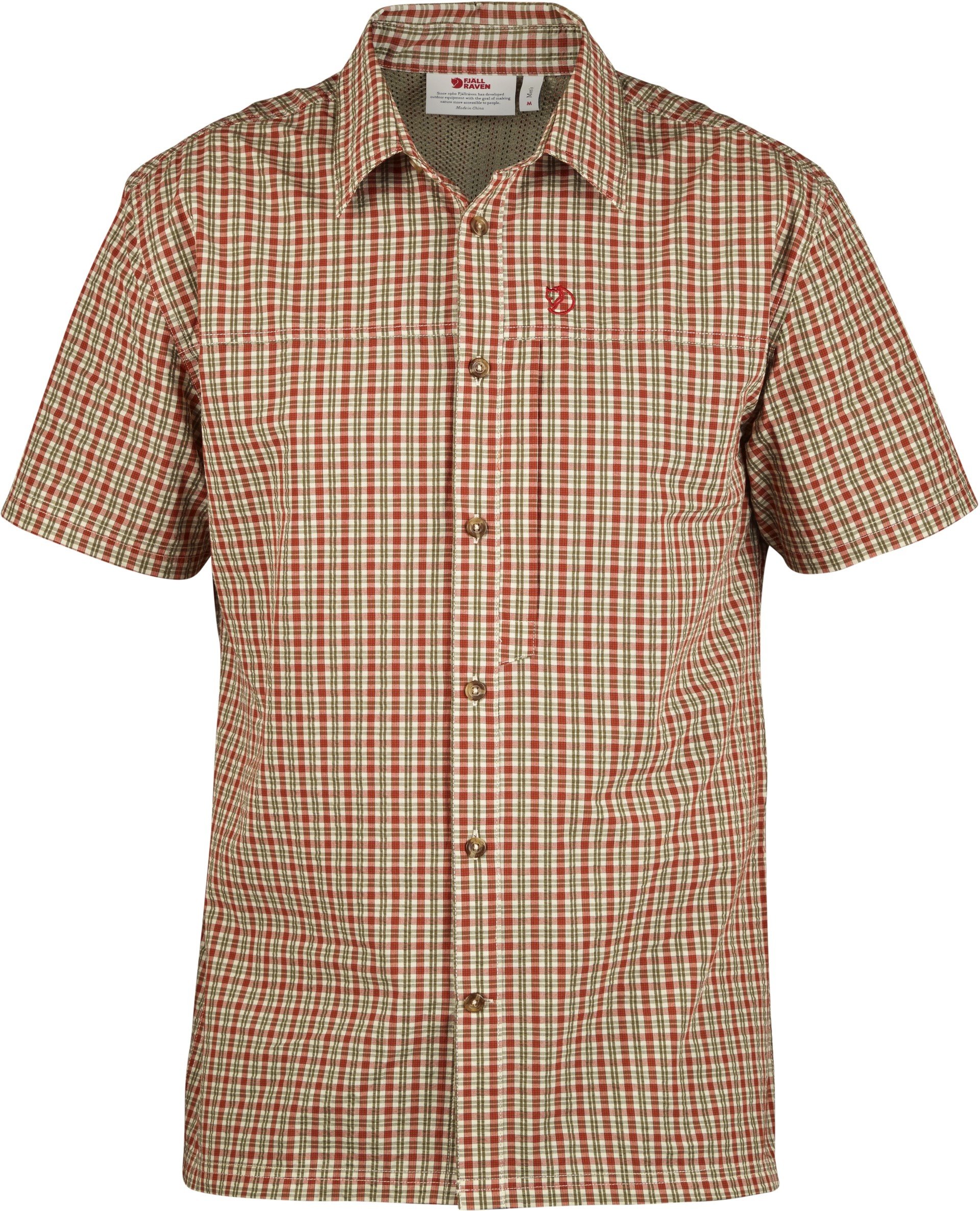 FJALLRAVEN F81544-620 Svante Seersucker Shirt SS M Green XL