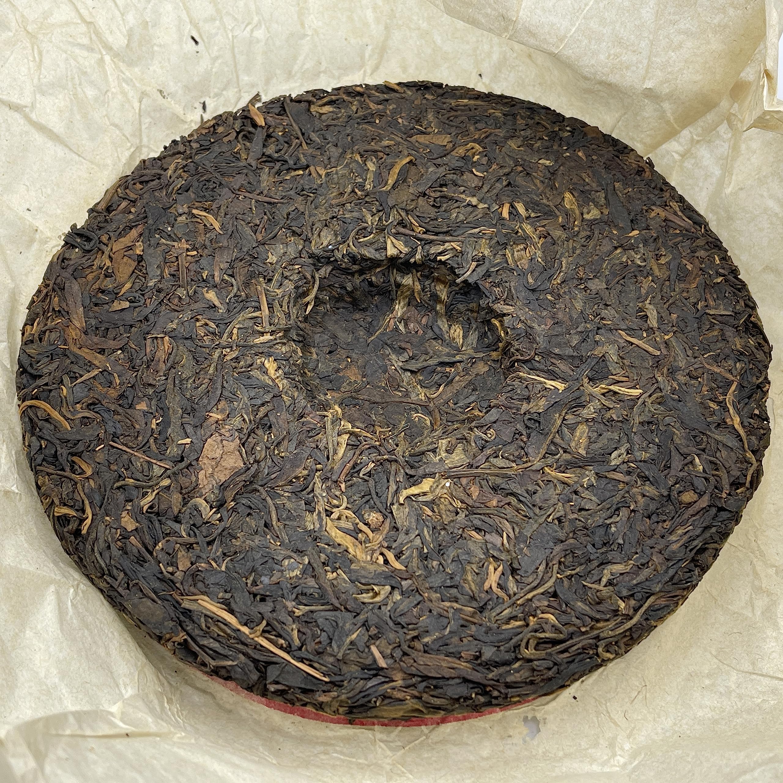 2002 China Tea Round Cake - Grade A Green Seal Raw Pu-erh Tea, 400g, from Yunnan