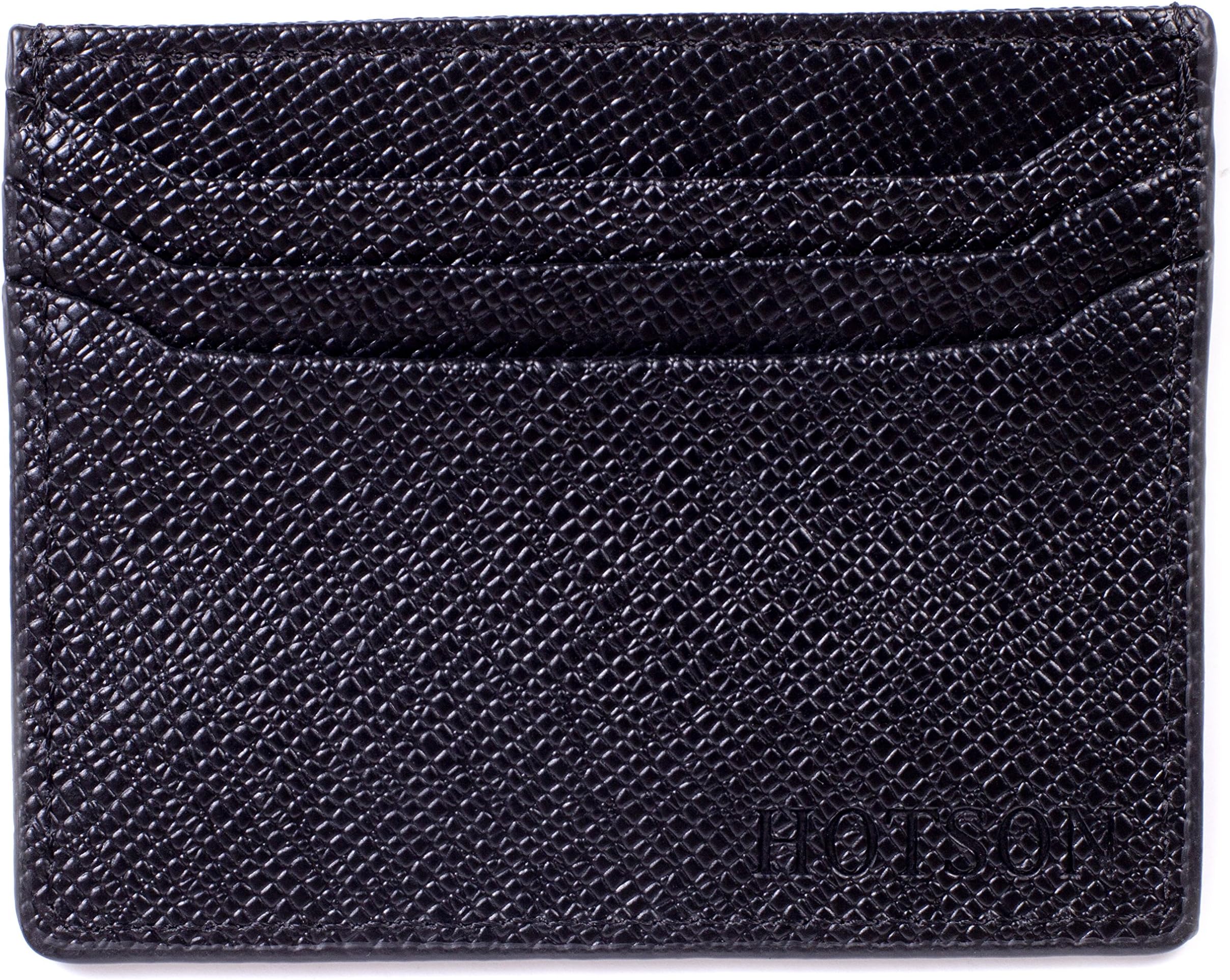Minimalist Front Pocket Wallet Slim Men Leather Credit Card Holder