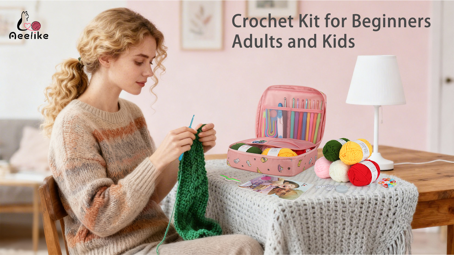 Amazon.com: Aeelike Crochet Kits for Beginners with Yarn, Learn to