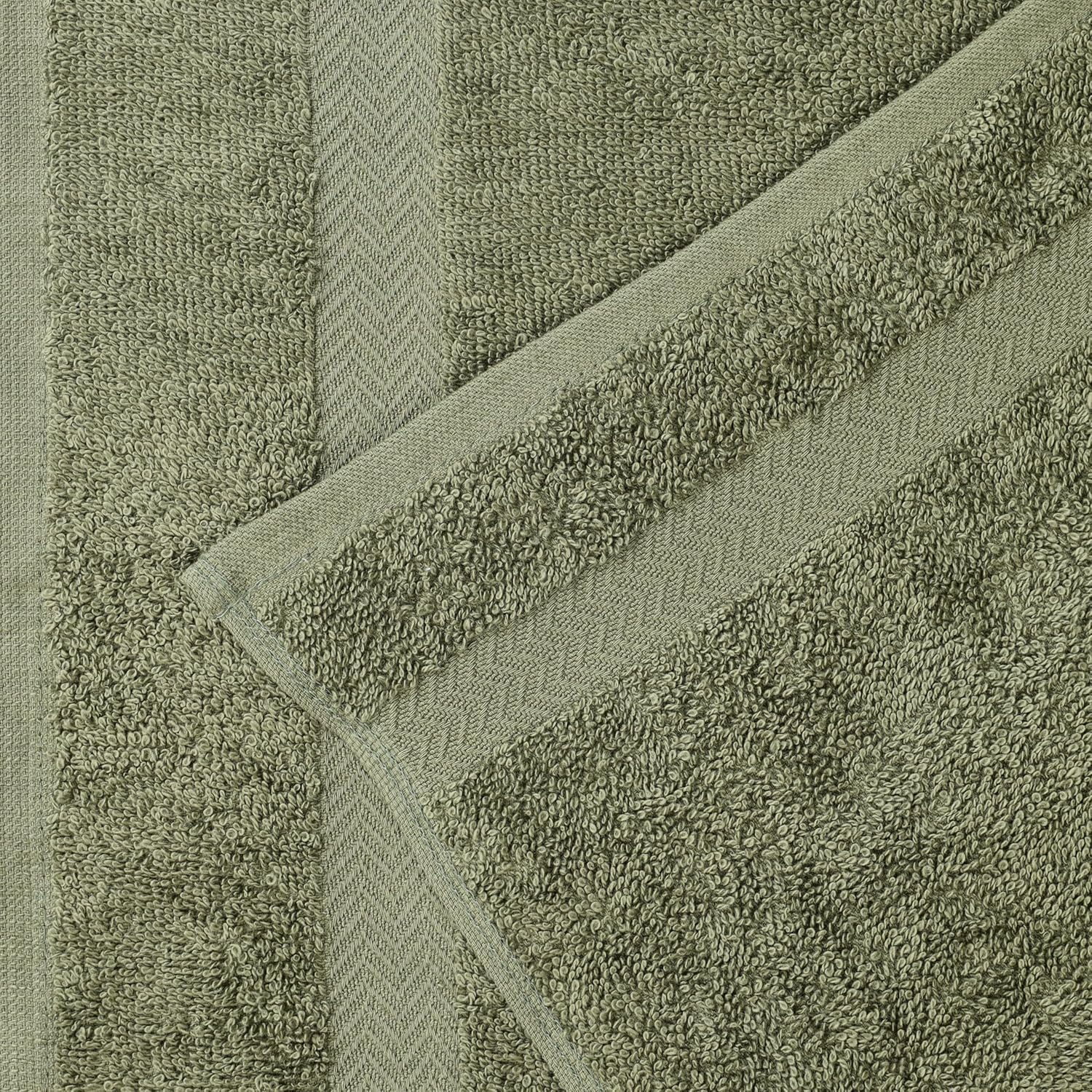 Superior Franklin 6 Piece Cotton Towel Set, Medium Weight Towels for Bathroom, Shower, Spa, Quick Dry, Home Essentials, Includes 2 Face Towels/Washcloths, 2 Hand Towels, 2 Bath Towels, Forest Green - Image 6