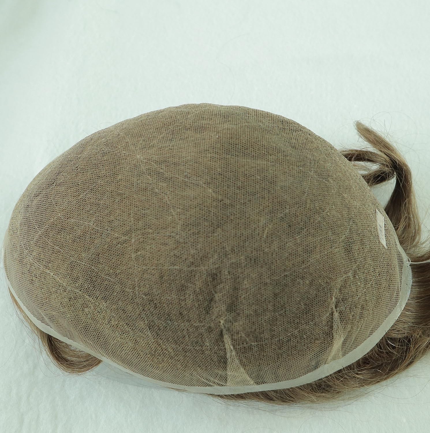 Hair System for Men Hair Replacement All Swiss Lace Breathable Natural Hairline Discount Unit Male Hairpieces Real Human Wig Toupee Adhesive Various Colors (#6RD)