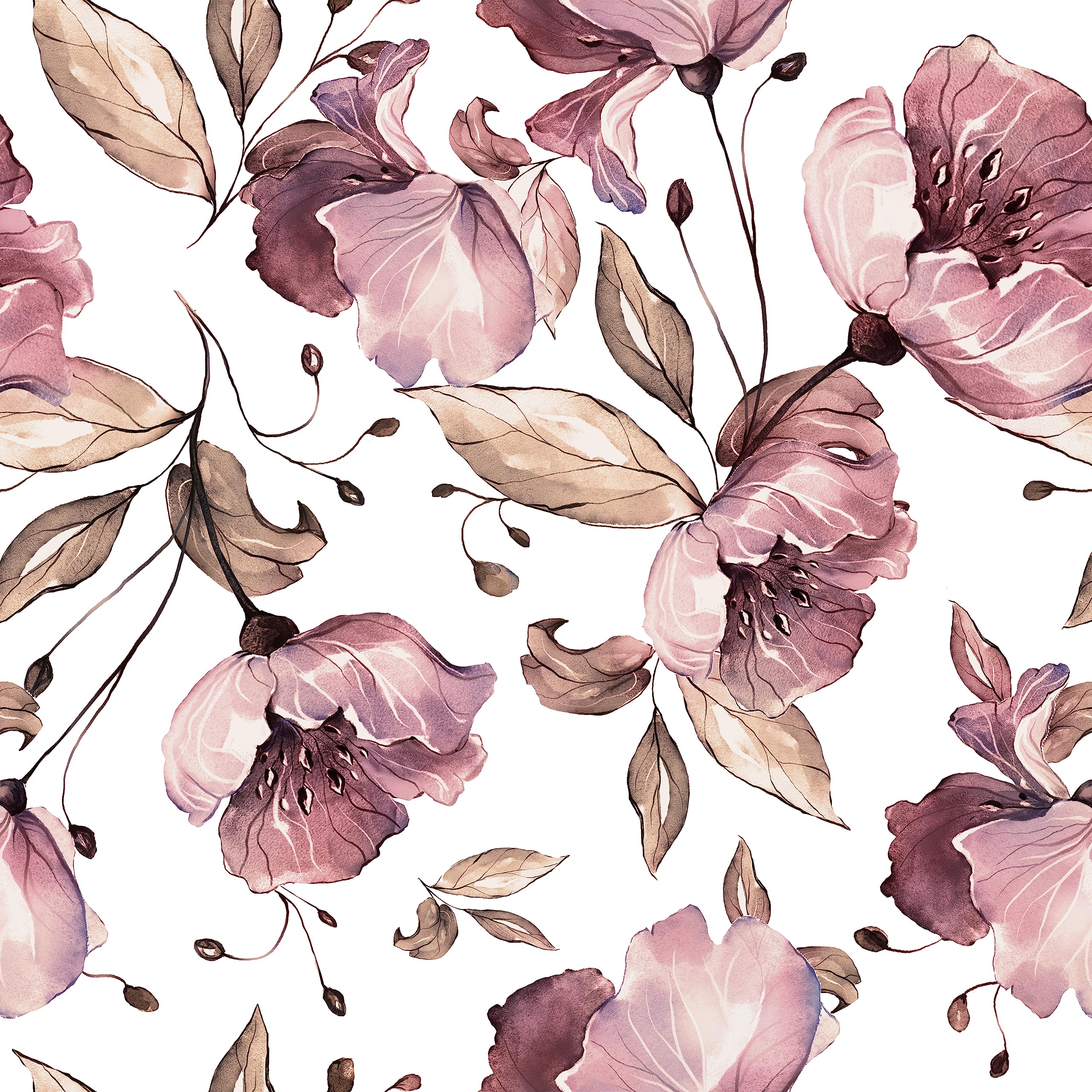 WALL TRUST 200 CM X 45 CM Vintage Brown Floral SELF Adhesive Wallpaper for Living Room Bed Room Kitchen Hall Peel and Stick Vinyl Wallpaper -9 SQFT Approx (B0CD2VNND1) Amazon Price History, Amazon Price Tracker