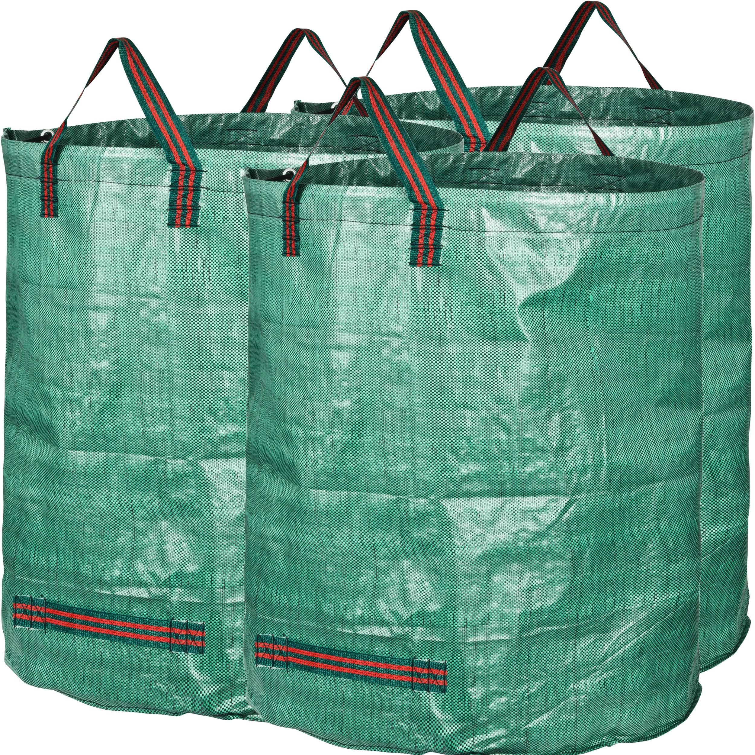 Gartensack 3x 272 Liter - Wasserdicht & Faltbar Mit 4 Griffen Für Laub & Rasenschnitt