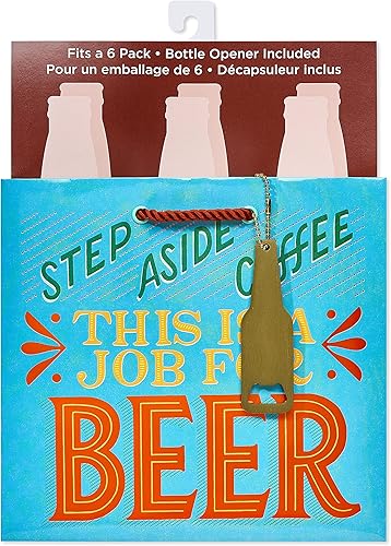 Miniatura 2 de Papyrus Bolsa de regalo de bebidas de 9 pulgadas (café paso a un lado) para cumpleaños, jubilación, despedidas de soltero, despedidas de soltera y