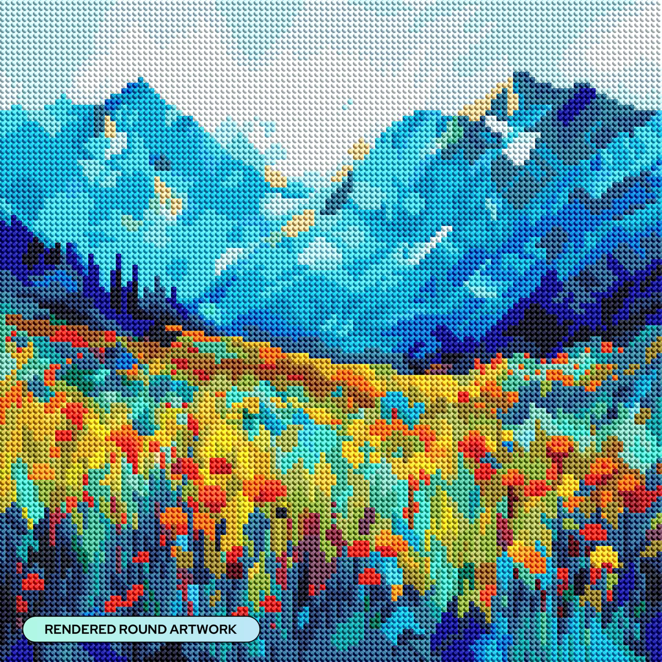 DIAMOND ART CLUB Blooming Meadow Diamond Painting Kit, Fun DIY