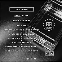 Vista 4 de BINO Cajones de almacenamiento apilables, pequeños - transparentes THE CRATE COLLECTION Contenedores de almacenamiento con cajones
