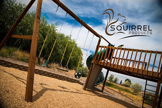 Squirrel Products Heavy Duty Blue Disc Tree Swing with Rope for Outdoor Play - Easy DIY Addition to Playset or Tree