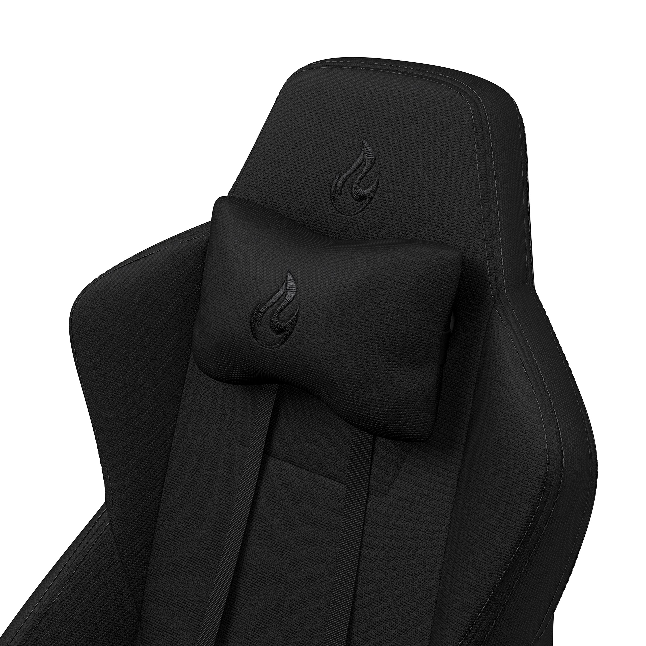 NITRO CONCEPTS S300 Gamingstuhl - Bürostuhl - Schreibtischstuhl - Stoffbezug - Stealth Black (Schwarz)
