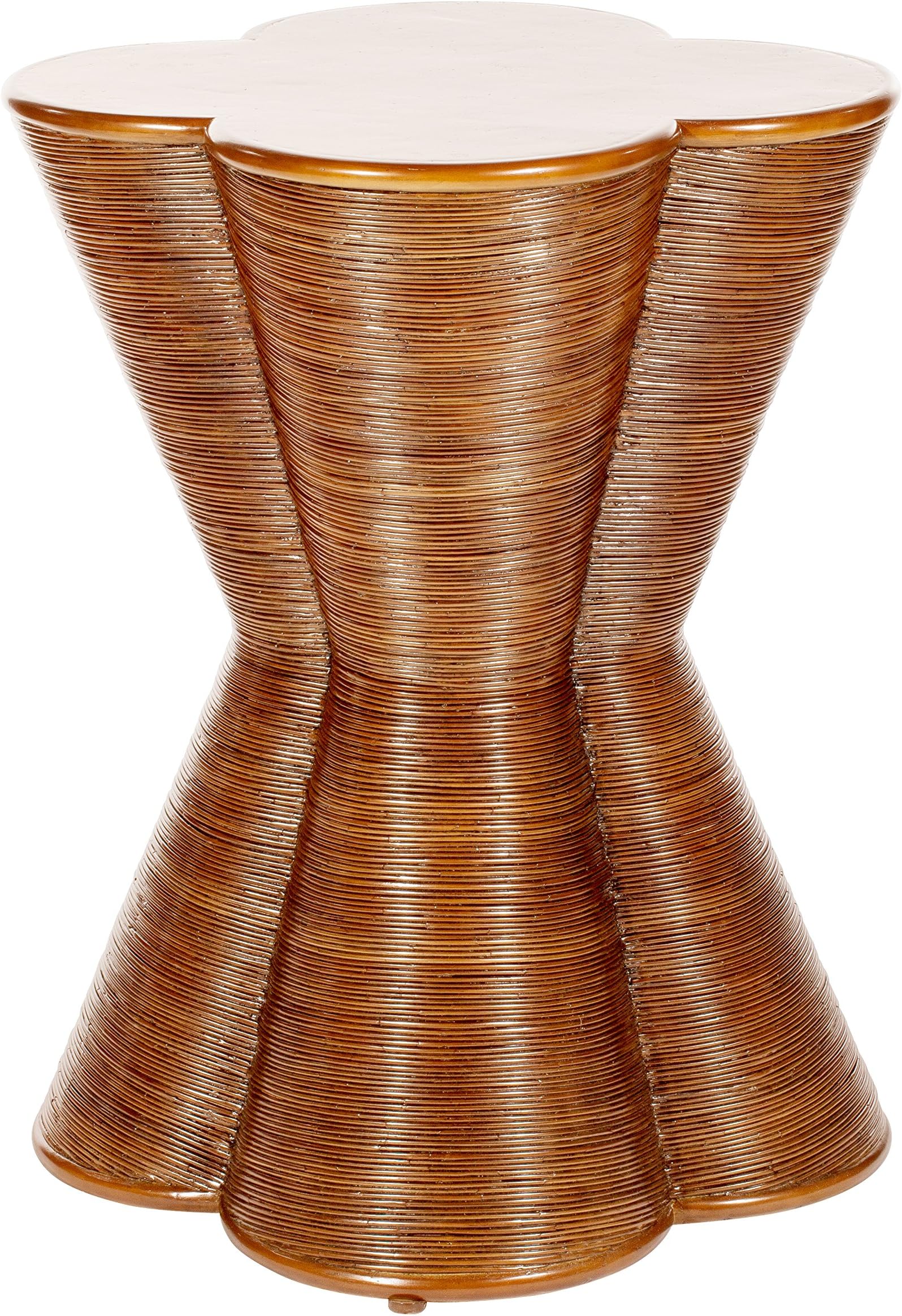 David Francis Furniture Italia End Table, Camel Brown