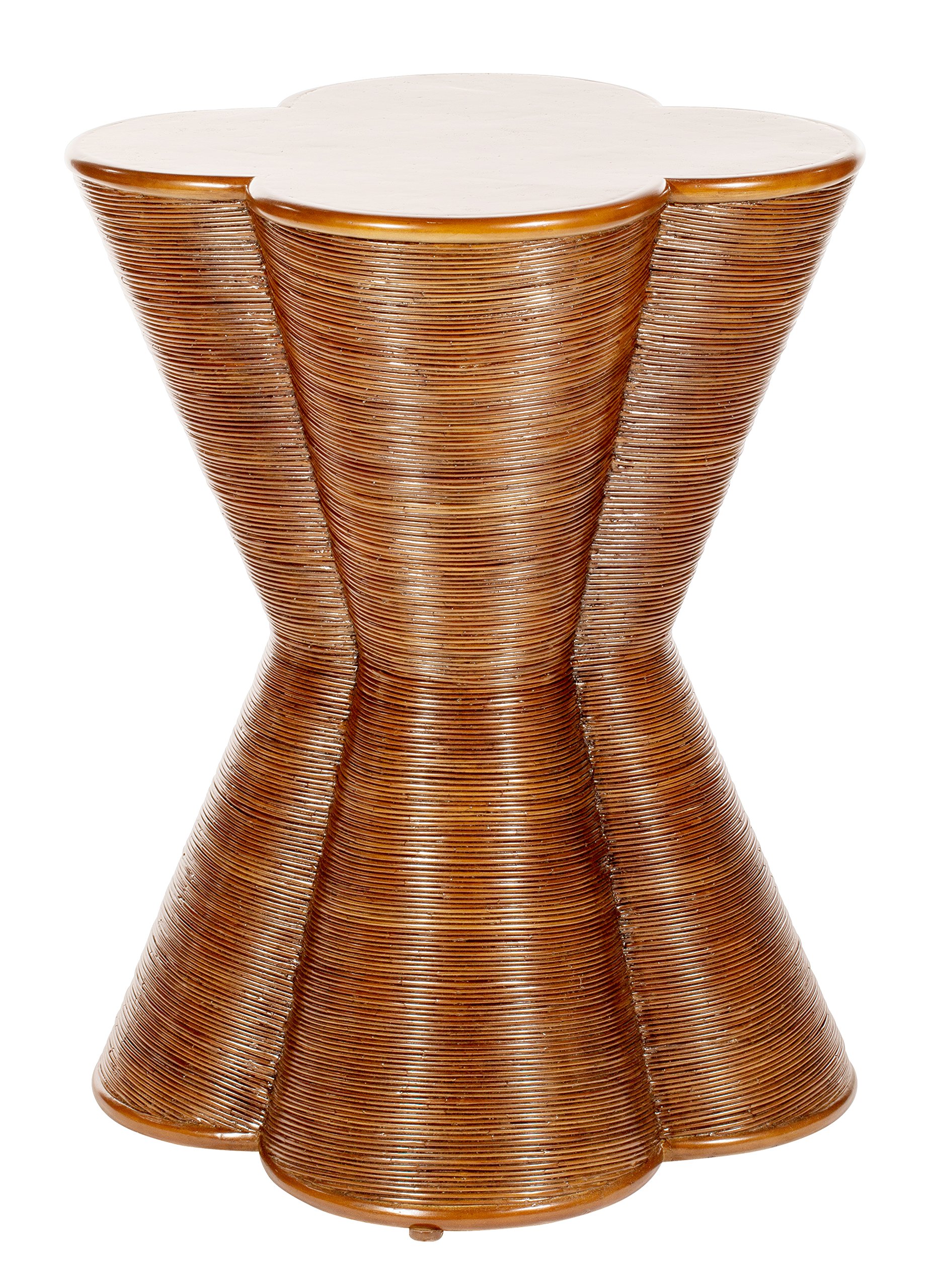 David Francis Furniture Italia End Table, Camel Brown