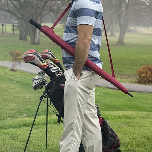 Vista 22 de Paraguas de golf abierto automático de 62/68 pulgadas, extra grande, ventilado, resistente al viento, impermeable, doble toldo Azul marino