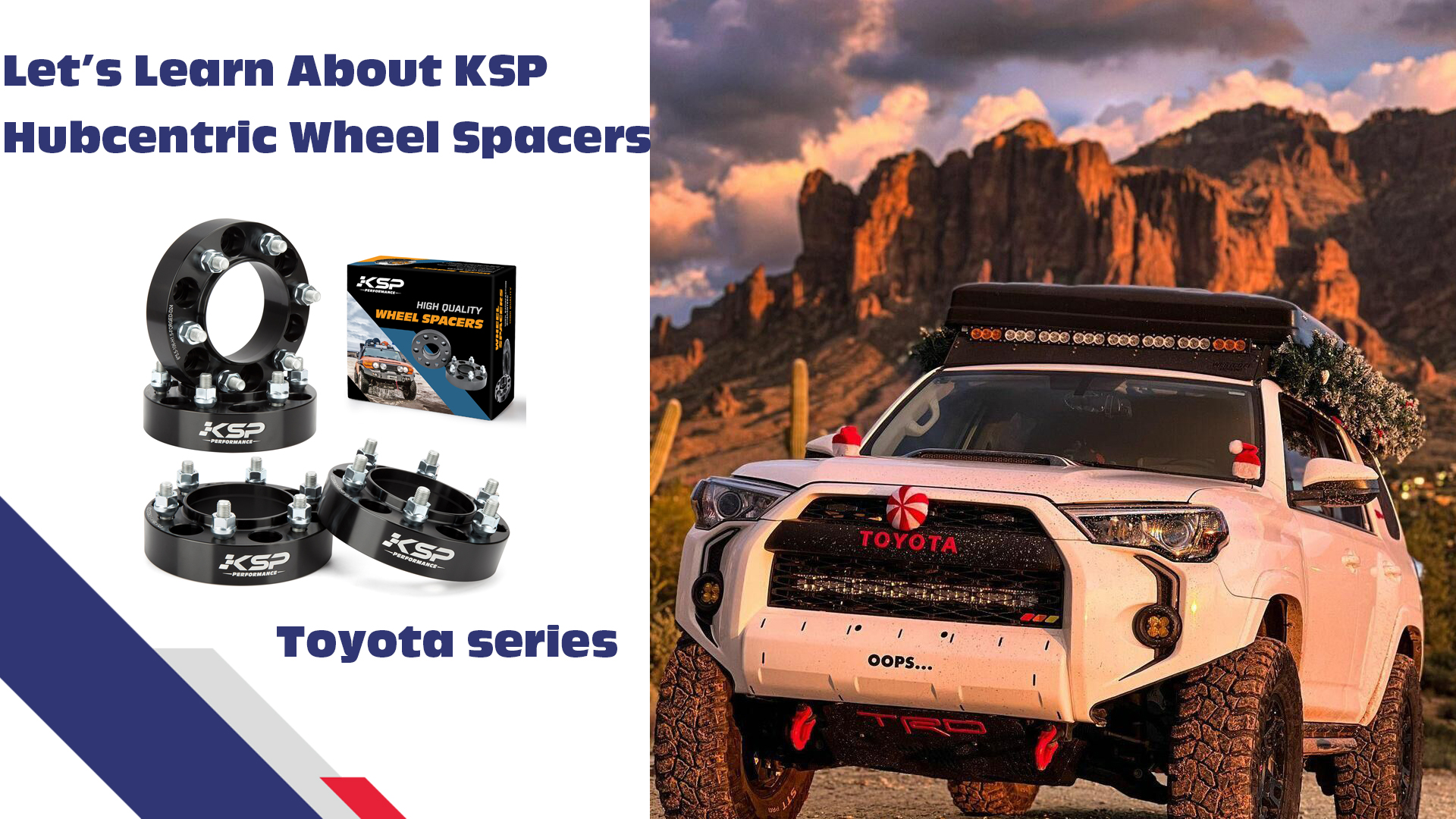 Image of KSP 1.25 inch Wheel Spacers for Tacoma 4Runner 1996-2023, 6x5.5 Wide Spacer