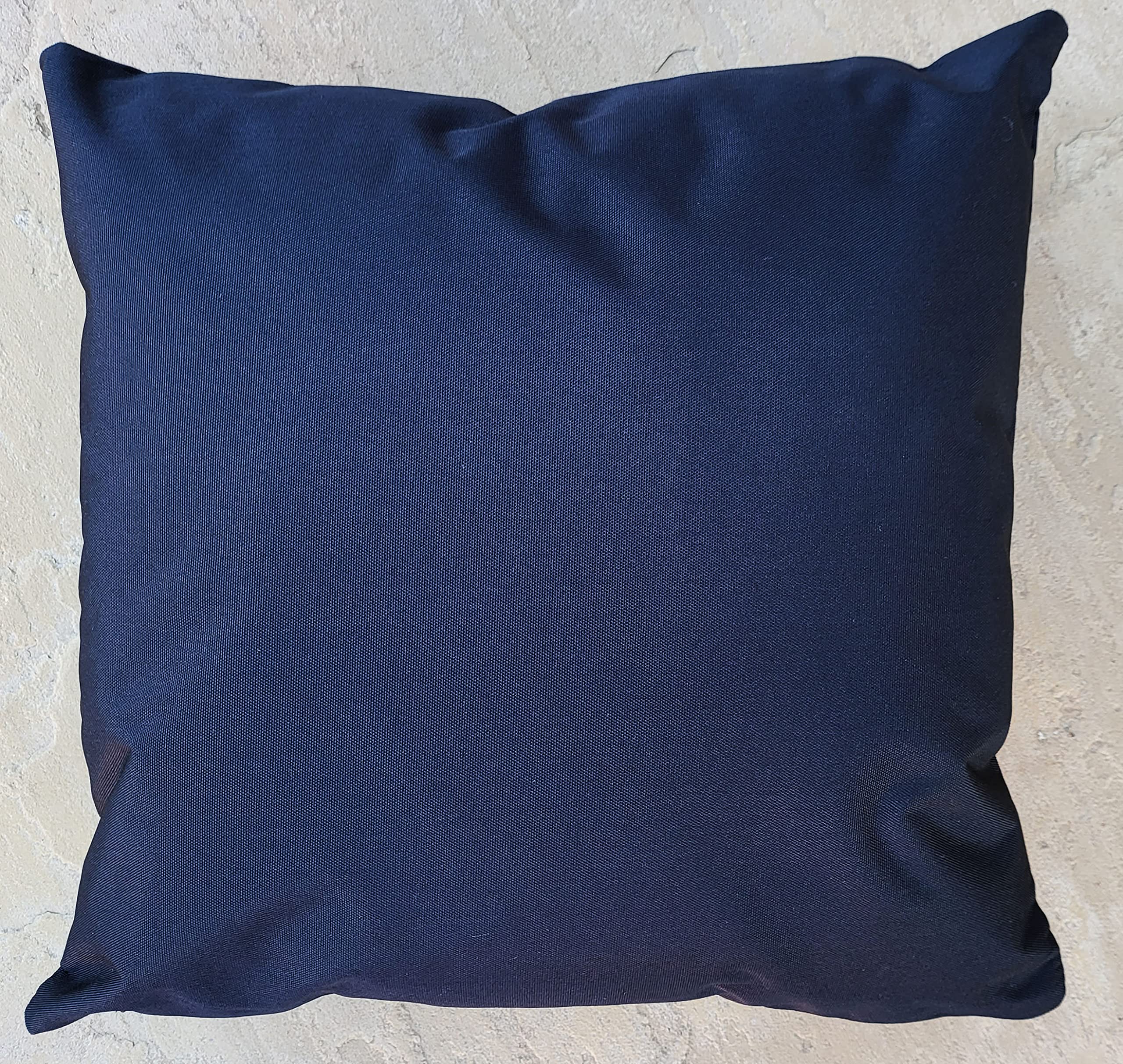 Outdoor Chair Seat Pads Bench Pads Waterproof Garden CHUNKY Chair Seat Pads (Filled Cushion (43x43cm), Navy Blue) — image 1