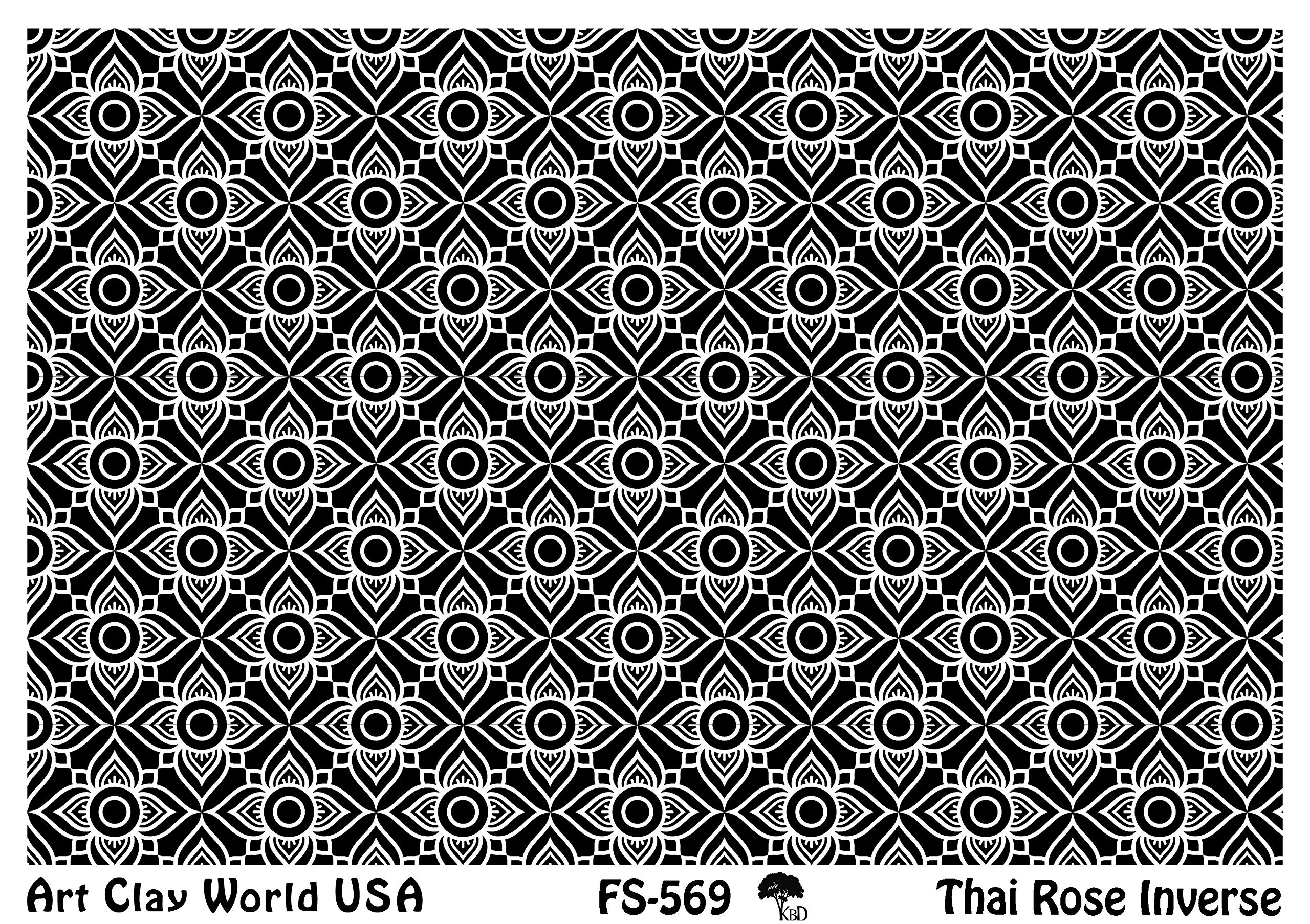 FlexiStamps Texture Sheets Thai Rose Inverse Design - 1 Pc.